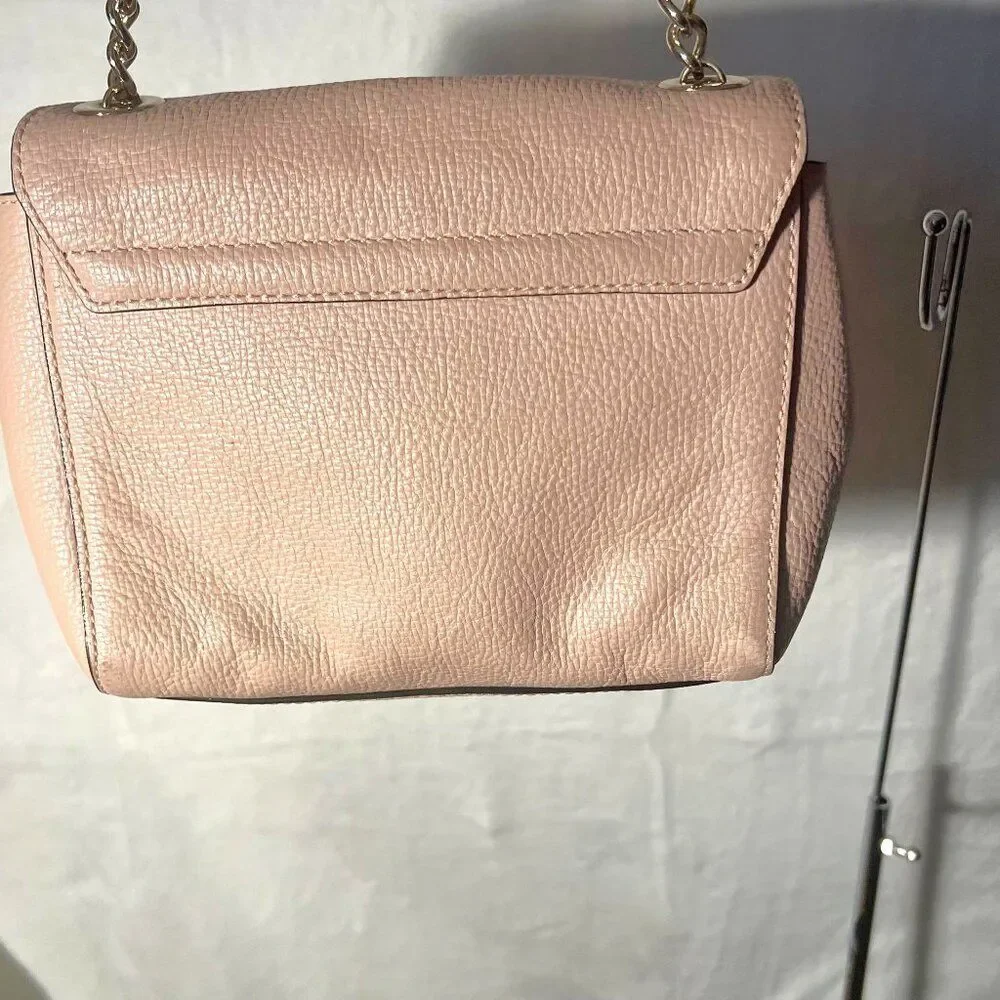 Kate Spade Blush Pink Leather Crossbody Purse with Chain/Leather Strap